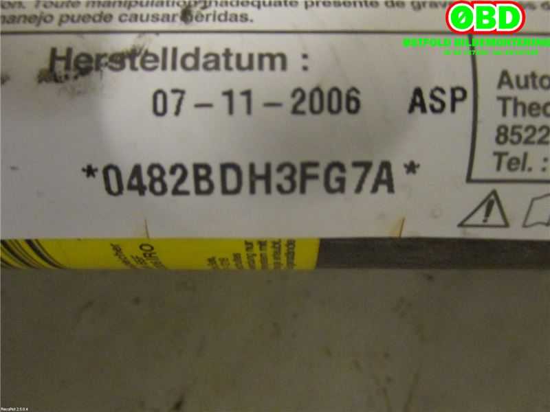 Airbag gardin venstre til VW Golf V, Combi 2003-2008  (VOLKSWAGEN|1K6 880 741 AA||1K6880741N)