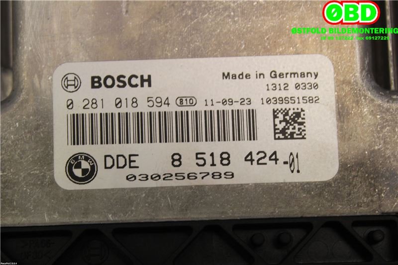 Styreenhet motor til BMW 1-Serie 2011-2015 (Fase 1) (F20/F21) (F20/F21) (BMW|13 61 8 576 341|0281018594|8518424)