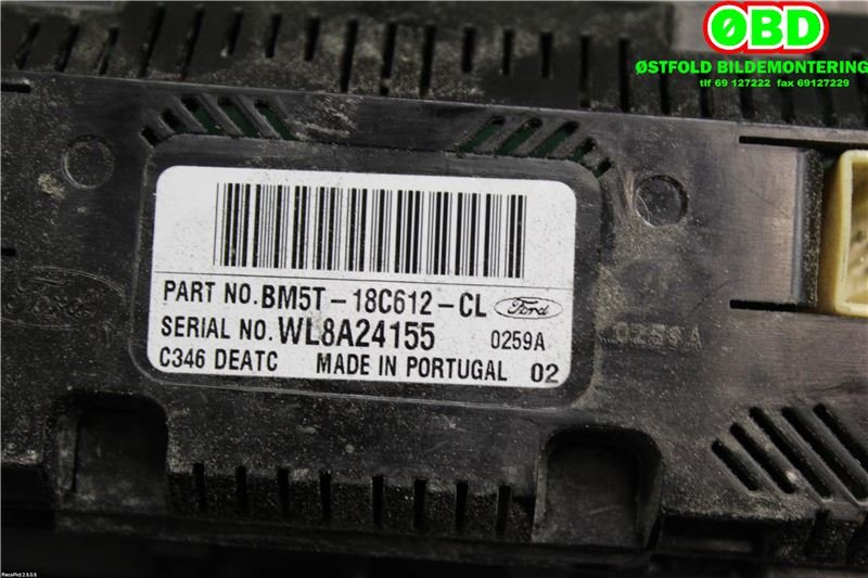 Varmeapparat betjening til Ford Focus 2011-2014 (Type III, Fase 1) (FORD|1866942||BM5T18C612CL)