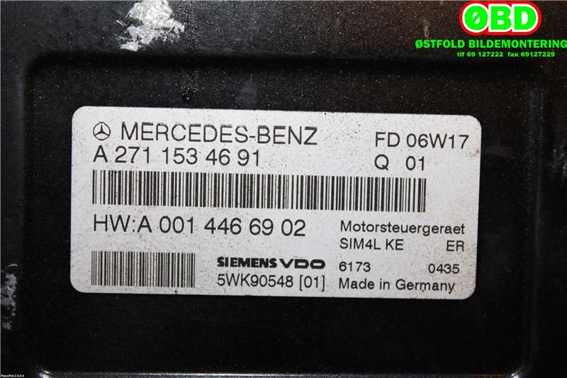 Styreenhet motor til Mercedes E-Klasse 2002-2006 (Fase 1) (W211) (W211) (A 271 153 46 91||2711534691)