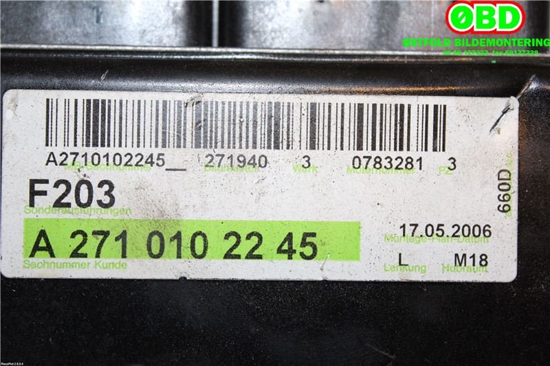 Styreenhet motor til Mercedes E-Klasse 2002-2006 (Fase 1) (W211) (W211) (A 271 153 46 91||2711534691)