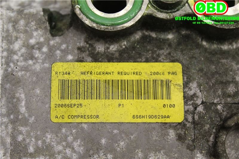 Aircondition kompressor til Ford Fusion 2002-2012 (FORD|1681193||6S6H19D629AA)