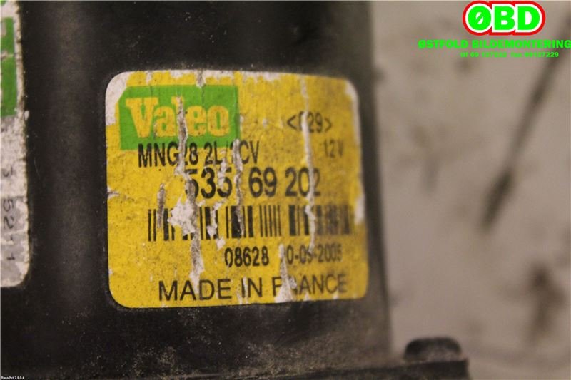 Viskermotor frontrute til Renault Megane 2006-2009 (Type II, Fase 2)  (RENAULT|7701054828|53569202|)
