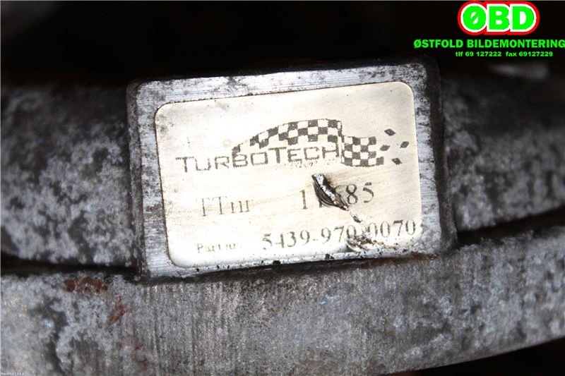 Turbo til Renault Megane 2006-2009 (Type II, Fase 2) (RENAULT|7701476883|54399700070|)