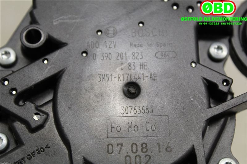 Viskermotor bakrute til Ford Mondeo 2007-2010 (Type IV, Fase 1)  (FORD|1689913|0390201823|3M51R17K441AE)