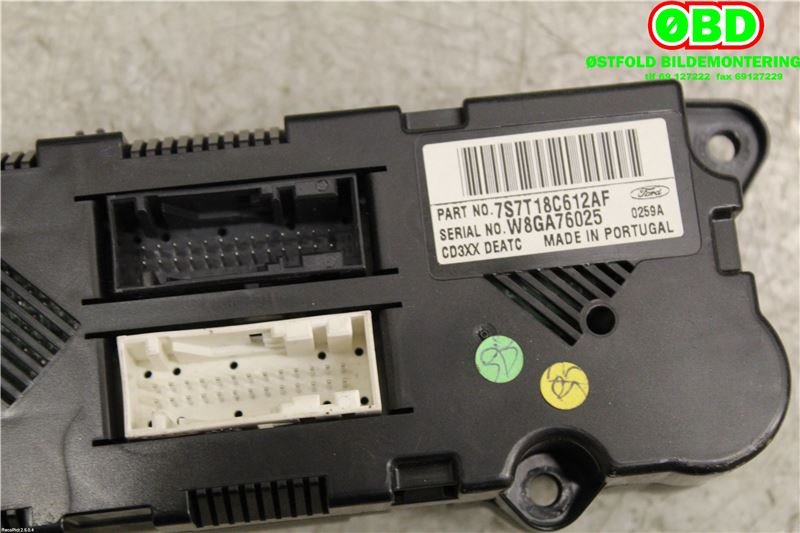 Varmeapparat betjening til Ford Mondeo 2007-2010 (Type IV, Fase 1)  (FORD|1676129||7S7T18C612AF)
