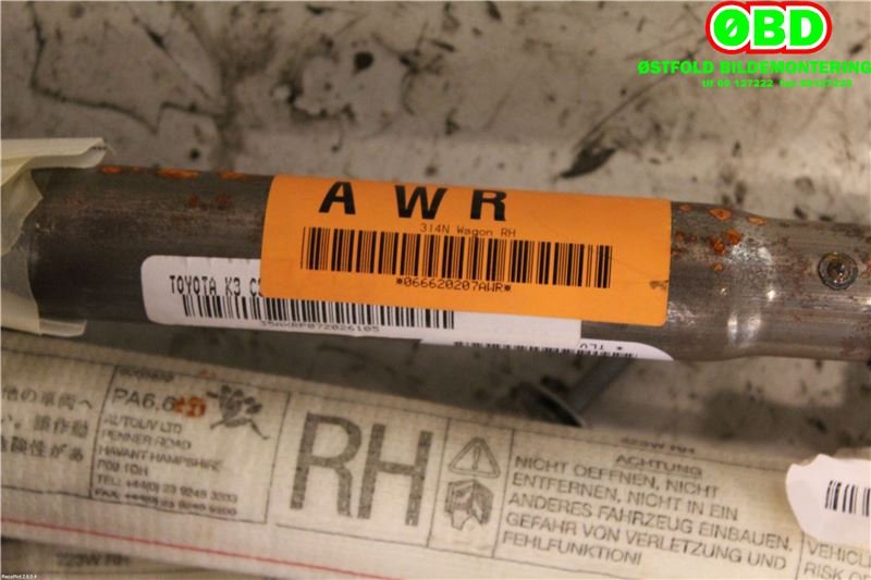 Airbag gardin høyre til Toyota Avensis 2003-2008 (Type II) (TOYOTA|6217005040|)