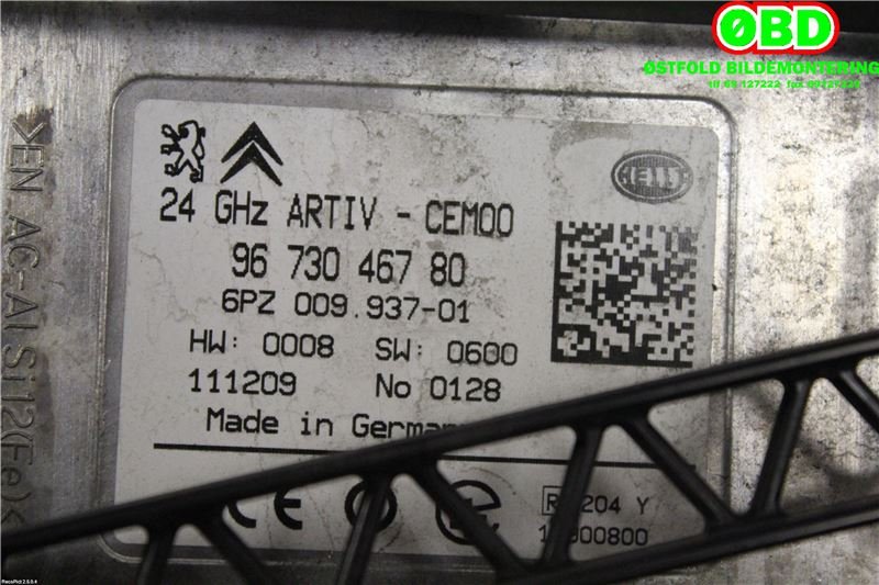Sensor radar til Peugeot 5008 2010-2017 (Type I)  (PEUGEOT|6590PH||9673046780)