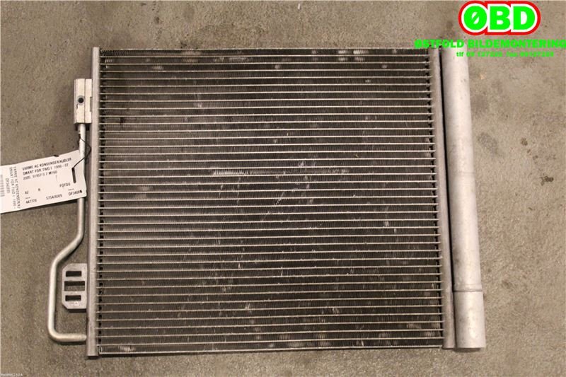 Aircondition radiator til Smart Fortwo, 1999-2007 (Type I) (W450) (W450) (SMART 0.7 Pure Coupé|Q 0013198V001000000)