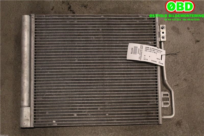 Aircondition radiator til Smart Fortwo 1999-2007 (Type I) (W450) (W450) (SMART 0.7 Pure Coupé|Q 0013198V001000000|Q 0013198V002000000|)