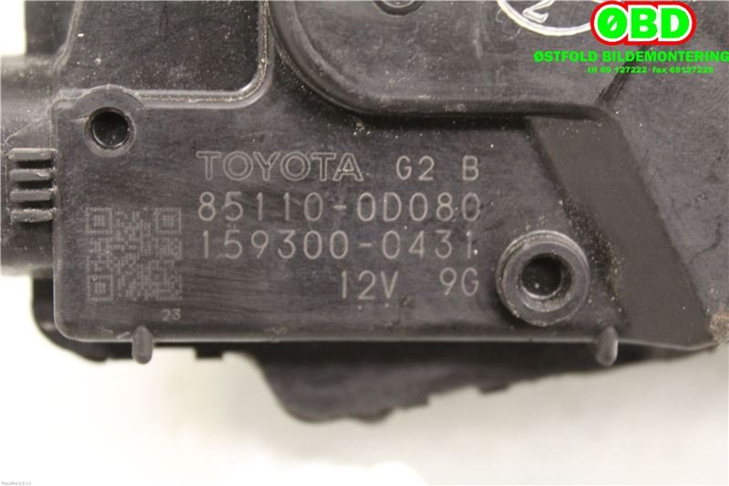 Viskermotor frontrute til Toyota Yaris 2006-2009 (Type II, Fase 1)  (TOYOTA|851100D080|1593000431)