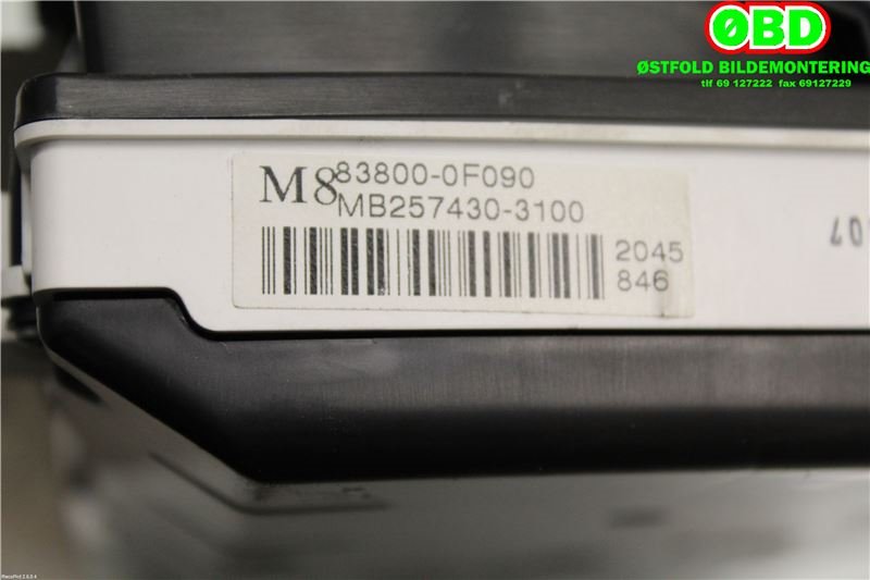Instrumentpanel til Toyota Verso 2004-2009 (Type II)  (TOYOTA|838000F090|)