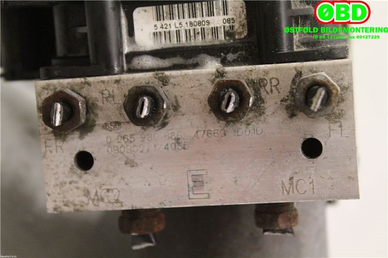 ABS sentral til Nissan Qashqai 2007-2010 (Type I, Fase 1)  (NISSAN|47660JD56B|0265230686|47660JD01D)