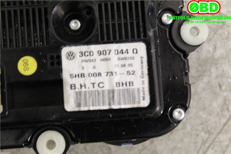 Varmeapparat betjening til VW Passat 2005-2010 (B6) (B6) (VOLKSWAGEN|3C0 907 044 BB||3C0907044Q)