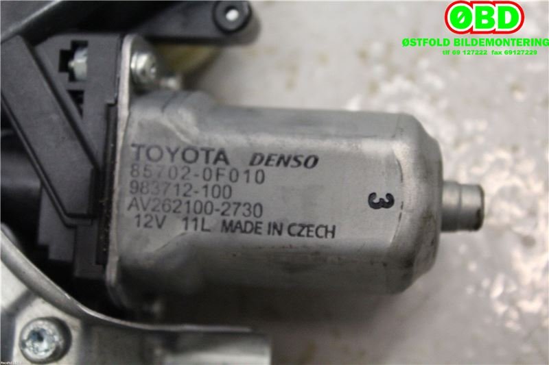 Ruteheis venstre foran til Toyota Yaris 2009-2011 (Type II, Fase 2)  (TOYOTA|698200D041|)
