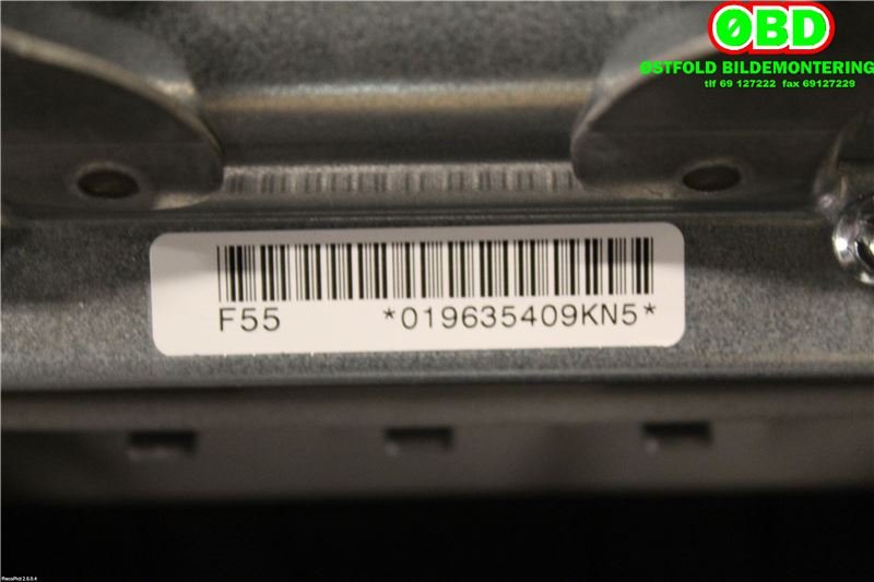 Airbag passasjer til Toyota Yaris 2009-2011 (Type II, Fase 2)  (TOYOTA|739600D012|)