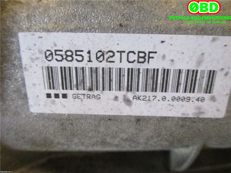 Girkasse manuell 6-trinn til BMW 3-Serie 2005-2011 (E90/E91/E92/E93) (E90/E91/E92/E93) (BMW|23 00 7 626 305|)