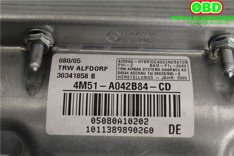 Airbag passasjer til Ford Focus 2004-2007 (Type II, Fase 1) (FORD|1337463||4M51A042B84CD)