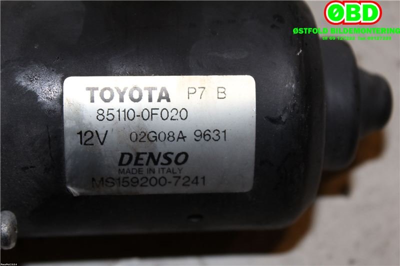 Viskermotor frontrute til Toyota Verso 2004-2009 (Type II)  (Toyota Corolla|851100F020|1592007241)