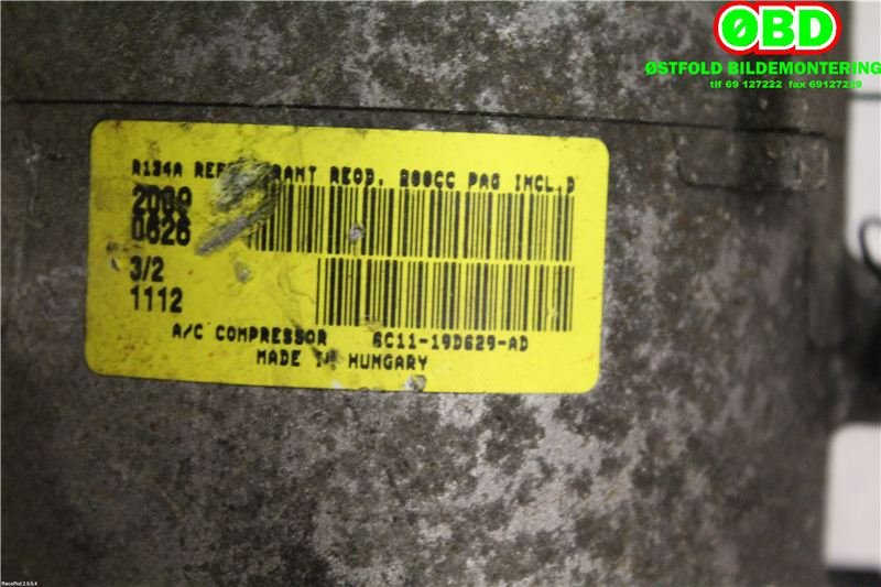 Aircondition kompressor til Citroën Jumper 2007-2013 (Type III, Fase 1)  (CITROEN|6453SR||6C1119D629AD)