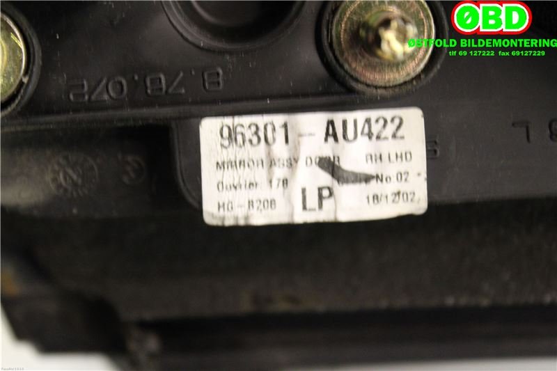 Speil høyre til Nissan Primera 2002-2007 (P12) (P12) (NISSAN|96301AU481|96301AU480|)