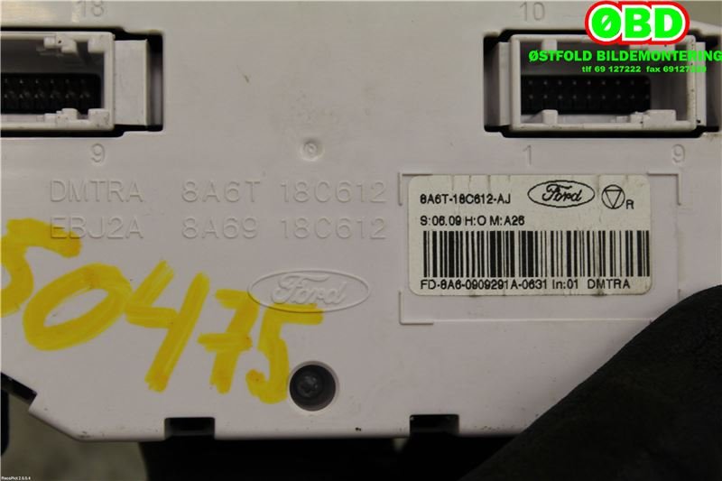 Varmeapparat betjening til Ford Fiesta 2008-2012 (Type VI, Fase 1) (FORD|1775088||8A6T18C612AJ)