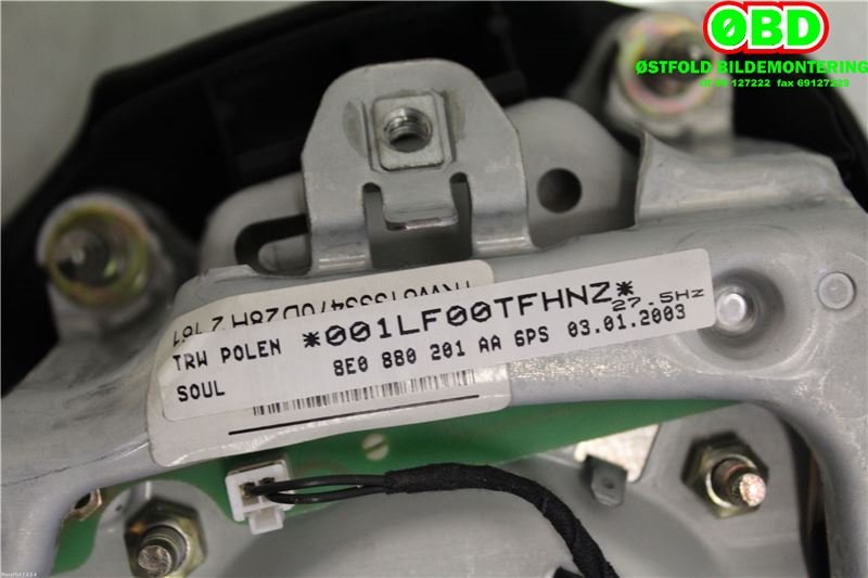 Airbag rattpute til Audi A4 2001-2004 (Type II) (B6) (B6) (AUDI|8E0880201AA|)