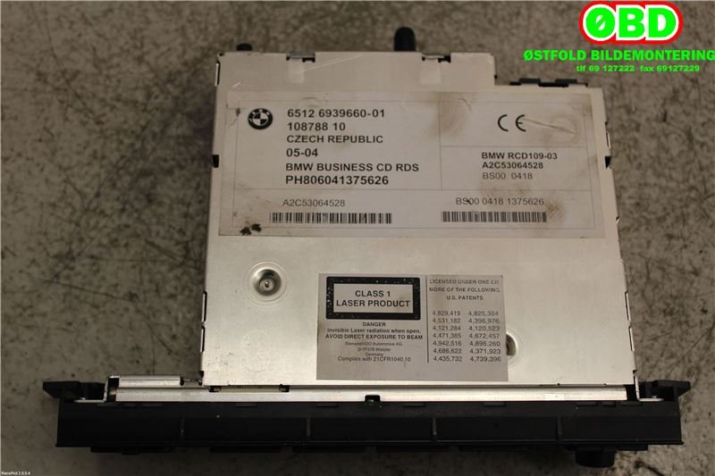 Bilstereo til BMW 3-Serie 1998-2005 (E46) (E46) (BMW||65126939660)