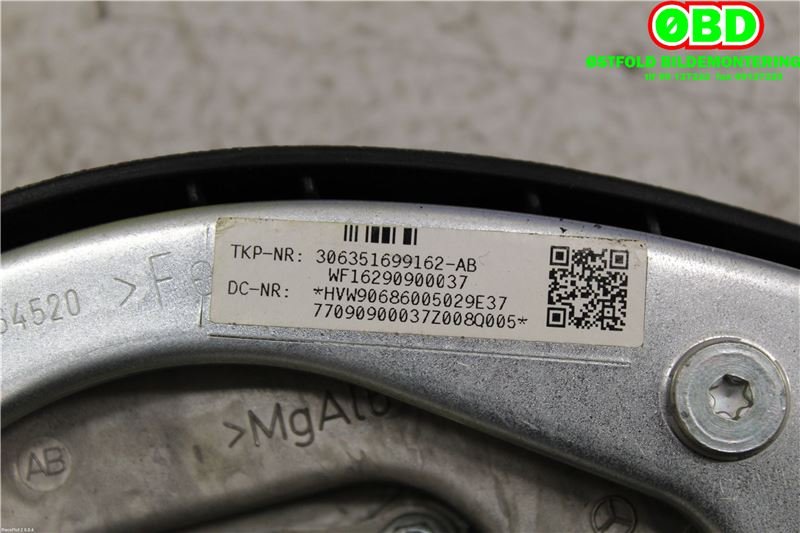 Airbag rattpute til VW Crafter 2006-2011 (Type I, Fase 1)  (VOLKSWAGEN|2E0 880 202 E|2E0 880 202 G|)