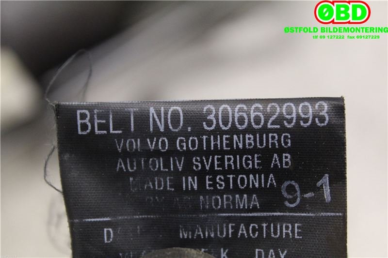 Airbag beltestrammer til Volvo V70 2000-2004 (Type II, Fase 1) (VOLVO||30662993)