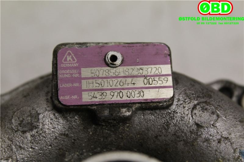 Turbo til Renault Scenic 2003-2009 (Type II) (RENAULT|7701476883|54399700030|)