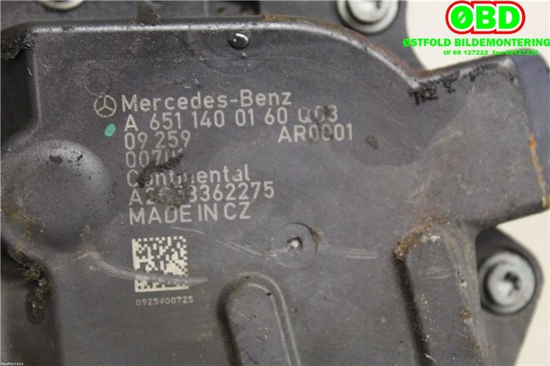 EGR-ventil til Mercedes Sprinter 2006-2013 (Fase 1) (906) (906) (MERCEDES|A 651 140 08 60||6511400160)