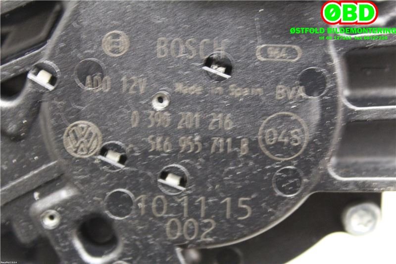 Viskermotor bakrute til VW Golf VI 2008-2012  (VOLKSWAGEN|5K6 955 711 B||5K6955711B)
