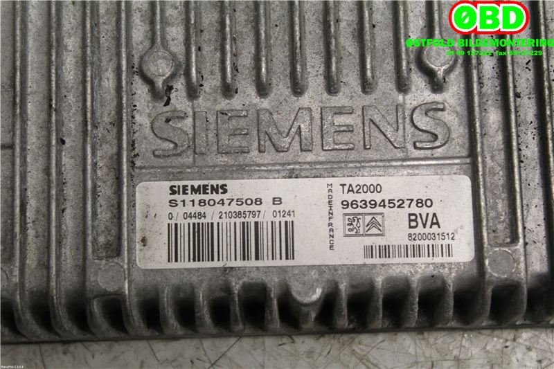 Styreenhet girkasse til Citroën C5 2001-2004 (Type I, Fase 1) (CITROEN|2529WA|9639452780)
