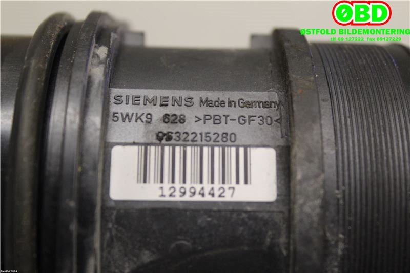 Luftmengde/luftmassemåler til Peugeot 807 2003-2009  (PEUGEOT|1920AG|5WK9628|9632215280)