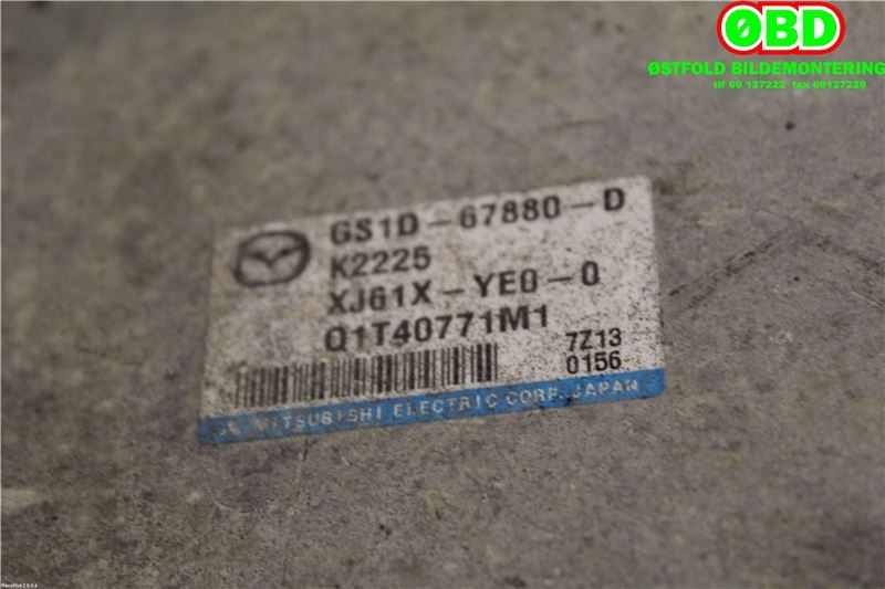 Styreenhet servo til Mazda 6 2008-2010 (Type II, Fase 1)  (MAZDA|GS1D67880D|)