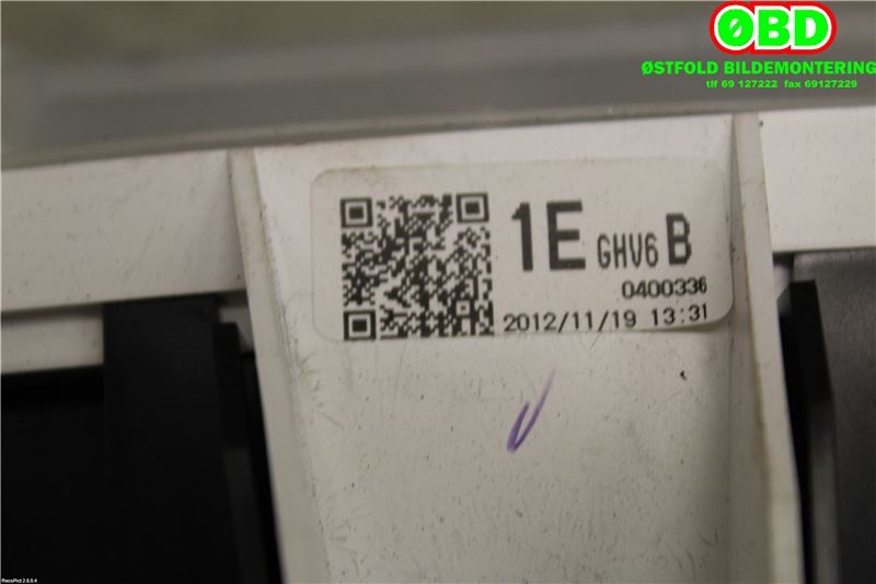 Instrumentpanel til Mazda 6 2013-2015 (Type III, Fase 1)  (MAZDA|GHV655471B|)