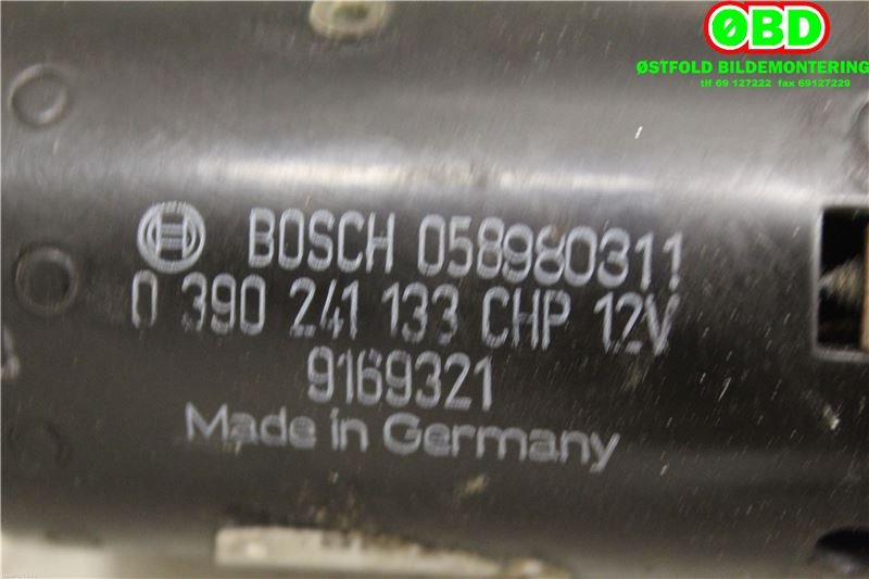 Viskermotor frontrute til Volvo V70 (S70/XC70) 1997-2000 (Type I)  (VOLVO|9169321|0390241133)