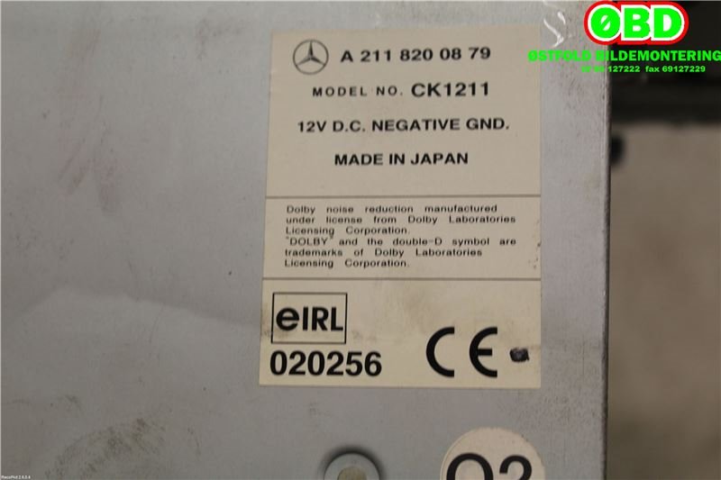 Bilstereo diverse til Mercedes E-Klasse 2002-2006 (Fase 1) (W211) (W211) (A 211 820 08 79||2118200879)