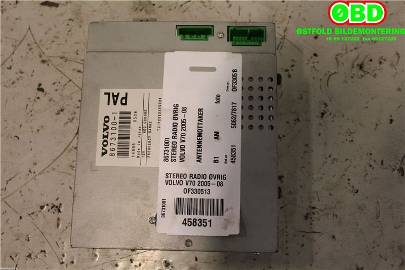 Styreenhet diverse til Volvo V70 2005-2007 (Type II, Fase 2) (VOLVO||86731001)