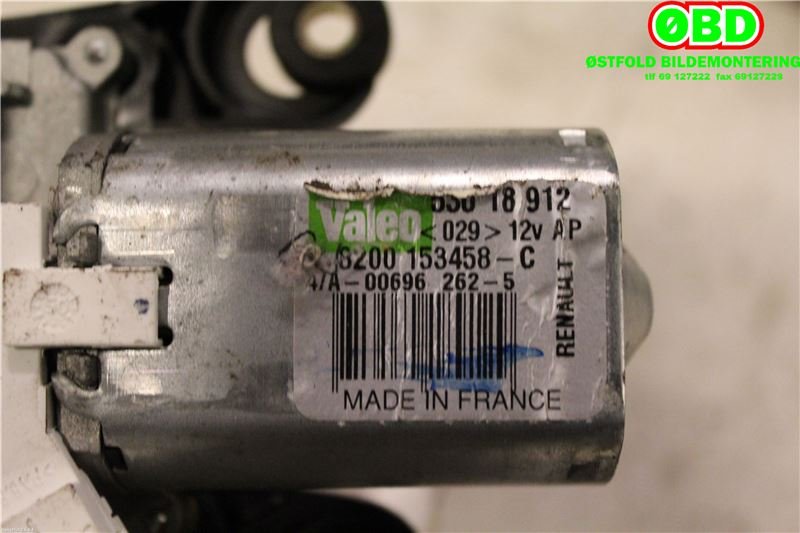 Viskermotor bakrute til Renault Megane 2006-2009 (Type II, Fase 2)  (RENAULT|8200153458|53018912)