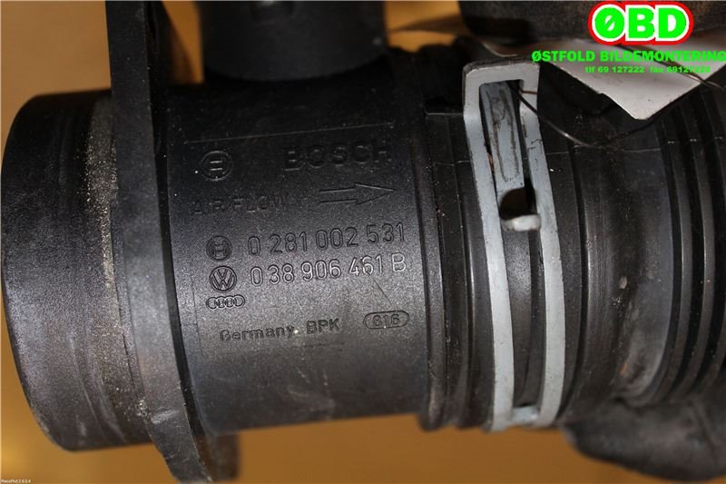 Luftmengde/luftmassemåler til VW Polo 2005-2009 (Type IV, Fase 2)  (VOLKSWAGEN|038 906 461 B|0281002531|)