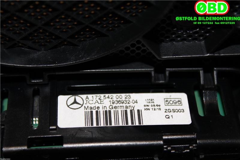 Instrument diverse til Mercedes C-Klasse 2011-2014 (Fase 2) (W204) (W204) (MERCEDES|A 172 542 00 23||1725420023)