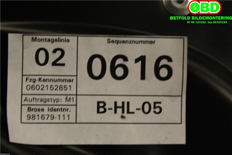 Ruteheis til VW Passat 2005-2010 (B6) (B6) (VOLKSWAGEN|3C9 839 461 M|)