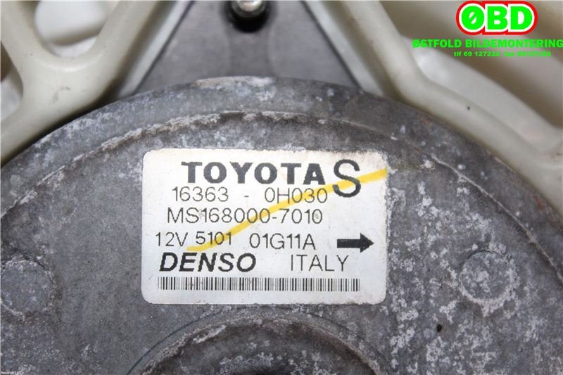 Kjølevifte til Toyota Verso 2004-2009 (Type II)  (Toyota Corolla|163610D080|1636121060|163630H030)