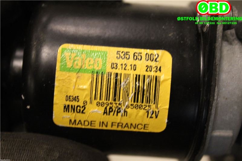 Viskermotor frontrute til Peugeot 107 2006-2014  (PEUGEOT PEUGEOT 107|6405 HT||53565002)
