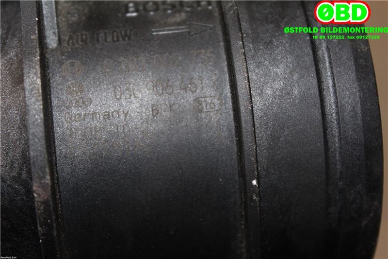 Luftmengde/luftmassemåler til VW CC 2008-2012 (PASSAT CC) (PASSAT CC) (VOLKSWAGEN|03G 906 461 C|0281002735|03G906461C)