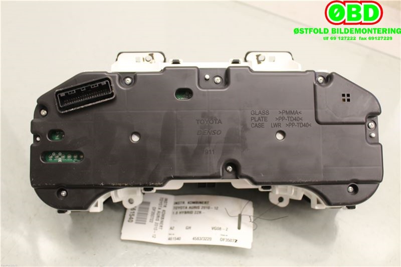 Instrumentpanel til Toyota Auris 2010-2012 (Type I, Fase 2)  (TOYOTA|838000ZN31|)