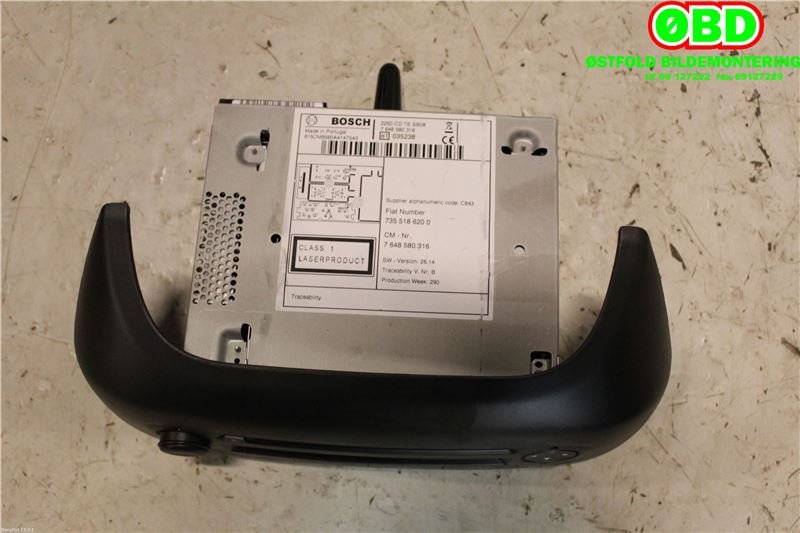 Bilstereo til Fiat Fiorino 1988-2000 (FIAT|7355186200|)