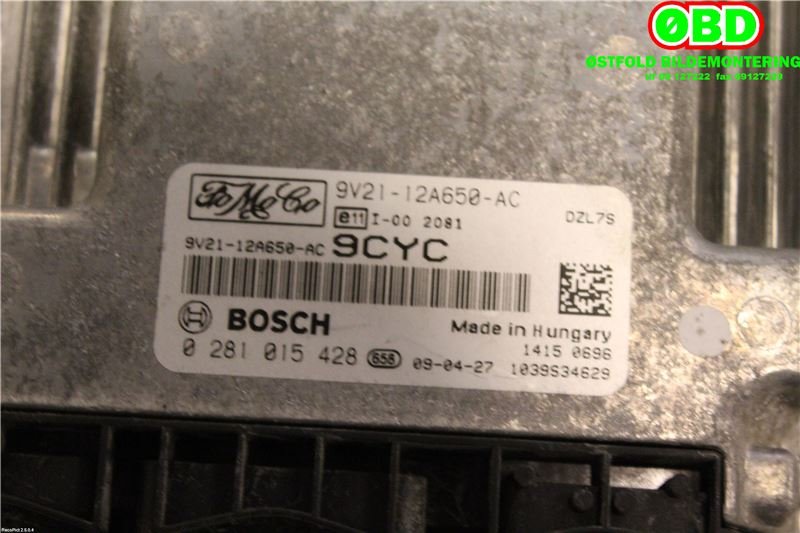 Styreenhet motor til Ford Fiesta 2008-2012 (Type VI, Fase 1)  (FORD|1558960|0281015428|9V2112A650AC)
